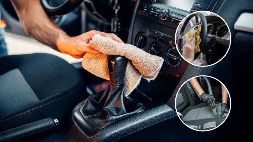Professional interior car cleaning service